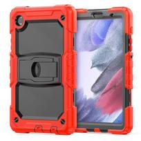 Silicone Tablet Case Galaxy Tab A7 Lite T225PC With Kickstand Shockproof Full Cover In Multiple Colors Samsung Galaxy Tab A9 X110-X115 with Strap raudona