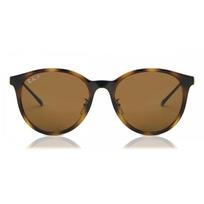 Ray Ban Rb4334d Asian Fit Polarized 710 83 Unisex Sunglasses Light Havana/55 brown