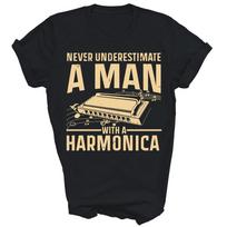 Šaunus armonikos grotuvas Instrumentas Unisex marškinėliai Dovana 4XL beige