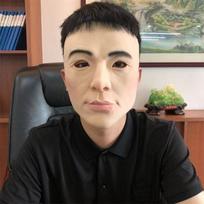 Male prank face mask Adult size smėlis