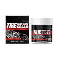 Upgrades Car Tire Shine & Protection Wax 100G Waterproof Tire Wax Easy Apply Tire Shine Cream for Second Hand Car Revamp 1 black