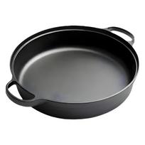 WuTuo 30cm Thickened Cast Iron Frying Pan black