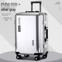 BARACKJIE 20-Inch Durable ABS+PC Hardside Carry-On Suitcase white