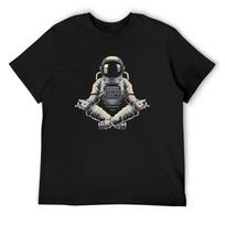Astronaut Yoga Meditation T-Shirt anime figures shirts graphic tees vintage graphic tee mens graphic t-shirts hip hop S juoda