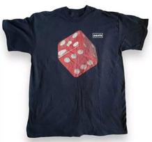 Vintage Britpop Graphic Tee, Retro Rock Style Red Dice Unisex Unisex T-Shirt XL brown