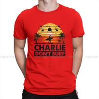 Charlie Dont Surf Mans TShirt Surfing O Neck Tops 100 Cotton T Shirt Funny High Quality Gift Idea S brown