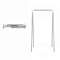 Portable Garment Rack, Collapsible Drying Clothes Rack for Travel Stainless Steel   Height and Width with Non Slip Feet, for Home Laundry Ho gray