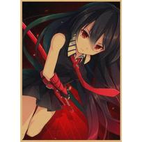 Akame ga Kill Retro Anime Poster - Kraft Paper Wall Art Mural 224 29.7X42cm