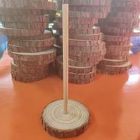 DIY Wooden Christmas Tree Base with Holes for Decoration Wooden base 5-6cm + 10cm stick