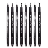 8Pcs Hand Lettering Pens Calligraphy Brush Markers for Writing Sketching Art Drawing Illustration Scrapbooking Journaling Bl Practical Use black