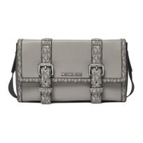 Michael Kors Cooper Monogram Daugia medžiagų Odinė ir Sintetinės Odos Pečių Krepšys Vyriškas pečių krepšys Perlo Pilkumo 37S6LCOM1O-PEARLGREY Basic Set (Bag+Dust Bag) gray