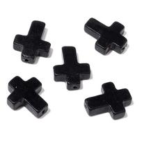 5pcs 12x16mm Cross Shape Natural Stone Beads Agates Quartz Turquoise Beads Loose Spacer Beads For Jewelry Making DIY Accessories