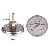 Stainless Steel Bbq Bimetal Thermometer Meter Bbq Food Cooking Meat Gauge Kitchen Professional Tools Accessory 0-500℃ 0-500 Centigrade gray