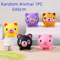 Toys Screaming Pigs Squeeze Animal Ball Out with Sound Screaming Decompression Rubber Squeaky Office Stress Goodie Bag Stuffer