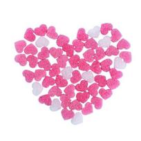 100Pcs Foam Ball High Stretchy Romantic Love Heart Shape Sponge Bead Gift Box Filler Photography Prop Hearts pink