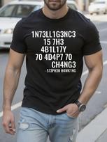 Intelligence Quote Tshirt Stephen Hawking Inspired Algebr... S gray