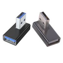 2Pcs Aluminum USB 3.0 Male to Female Extender Adapter 90 Bend for Space Saving and Port Protections in Areas 1