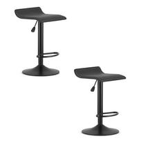 FORT stool - black eco-leather / black base x 2