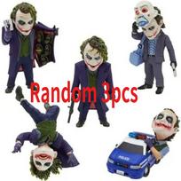5pcs/set The Dark Knight Joker PVC Action Figure Collectible Model Toy 6~10cm Joker Toys black