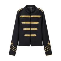 2026 summer new European and American cross-border women's clothing street fashion gold breasted jacket w091 3210 S