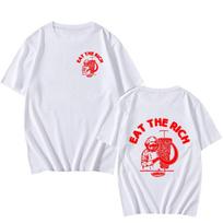 Doner Kebab Eat The Rich Funny T Shirts Man/Woman Plus Size Streetwear Casual Short Sleeve Rou S white