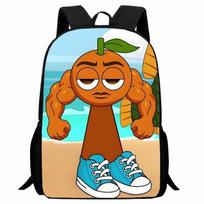 Shanhaijing wooden stick person student backpack cartoon game peripheral backpack lightweight 123 grade female brown