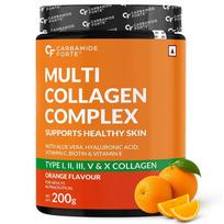 Carbamide Forte Multi Collagen Supplements for Women & Men | Multi Collagen powder with All 5 Types of Peptides Included - TYPE I, II, III, V, X