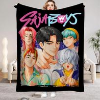 k pop Demon Hunters Huntrix Saja Boys Blanket Super Warm Comfortable Throw Blanket  For Girls Boys Living Room Flannel Bedspread 75x100cm