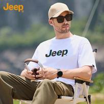 JEEP Men's Pure Cotton Short Sleeve T-Shirt 2XL white