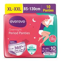 Evereve Menstruacinės kelnaitės mergaitėms ir moterims, (XL-XXL), 10 vnt., 360 laipsnių padengimas, 0 % pratekėjimo, didelis sugeriamumas intensyvioms išskyroms, pogimdyminės higieninės servetėlės, P purple