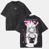 Harajuku Casual Tops Hot Anime My Dress Up Darling Kitagawa Marin Printed Tshirt Men Women High Quality Washed Cotton T-shirts S įvairiaspalvis