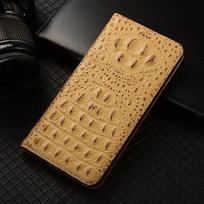 Flip Case For VIVO X300 Pro Ultra X300s 5G Genuine Leather Magnetic Cover Cowhide 3D Crocodile Claw Card Pocket Wallet Cases For VIVO X300 beige