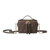 FENDI Žakardinio Audinio Pietų Krepšys, Kosmetikos Krepšys, Pečių Krepšys, Per Petį Nešiojamas Krepšys, Rankinė Mini Moteriška Ruda 8BS108-AFPM-F1GL7 One Size 1 black