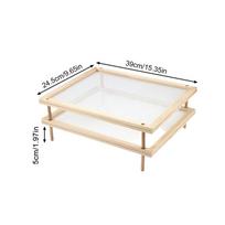Wooden Food Dryer Stackable Detachable Pasta Drying Rack With Net Wooden Air Circulation Cutters Board Drying Rack white