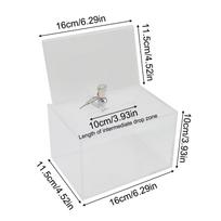 Acrylic Donation Box With Lock Donation Box Portable Donation Box As Shown Clear Ballot Box Multi-Purpose Use Event Usage China Mainland white