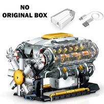 692 VNT. MOC Techninis Varomas V8 Variklio Modelis Statybinės Detalės Automobilio Elektriniu Varomu Varikliu Superautomobilio Detalės Žaislai Vaikui Dovana gray