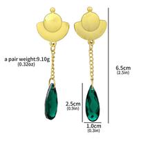 Anime The Apothecary Diaries Emerald Gemstone Earrings Pendant Maomao Golden Ear Cosplay Fans Gift For Women Jewelry Accessories beige