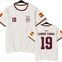 Vyriški greitai džiūstantys futbolo marškinėliai 2026 Ispanijos rinktinė Yamal žaidėjo versija Šeimos vaikų marškinėliai 3D derinantis dizainas Patogus T-shirt XL