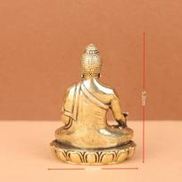 All Brass Sakyamuni Medicine Buddha Tathagata Bodhisattva Ornament for Home Worship beige