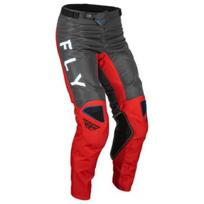 Kelnės off road FLY RACING KINETIC KORE spalva pilka/raudona
