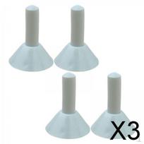 3x 4 Pieces Tent Pole Insulation Caps for Camping Hiking Backpacker white