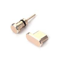 2PCS/Set Charging Port + Earphone Port Dust Plug Replacement for Android Mobile Phone 3.5mm Headset Stopper beige