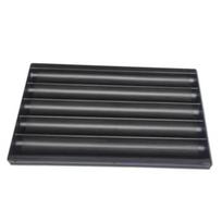 Muko Commercial Non-stick 4-Slot Baguette Baking Pan black