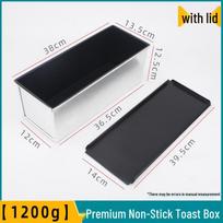 WS Aluminum Non-stick Bread Loaf Pan black