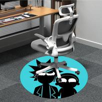 1 vnt. Rick and Morty biuro apvalus kilimėlis, neslystantis, minkštas ir patvarus biuro kilimėlis interjero dekoravimui, puikiai tinka biurui, graži dekoracija 80cm gray