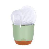 Orchid Pots with Holes for Repotting Flower Pot Plastic Orchid Pot Inner Clear Orchid Planter Self Watering Plant Pot with Injec S  5.7in white