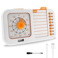 Visual Task Timer 60 Minute Visual Timer for Kids and Adults Planning Board Timer, Silent Countdown Timer for Home, School,Class white