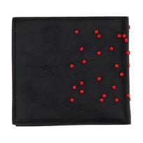 Alexander McQueen Classic Skull Pattern Leather Card Holder Wallet Men Wallet Black 550818-1AALS-1000 Basic Set (Bag+Dust Bag) black