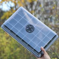 Sėklų dygimo padėklas su kupolu ir ventiliuojamu pagrindu - tvirtas plastikinis šiltnamio daigykla, tinkamas naudoti lauke 14.57inch*9.25inch*4.33inch gray