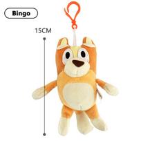 Bluey And Bingo Plush Toys 15cm Anime Figure Cartoon Dog Stuffed Plush Doll Pendant Children Backpack Ornament Gift 15cm beige